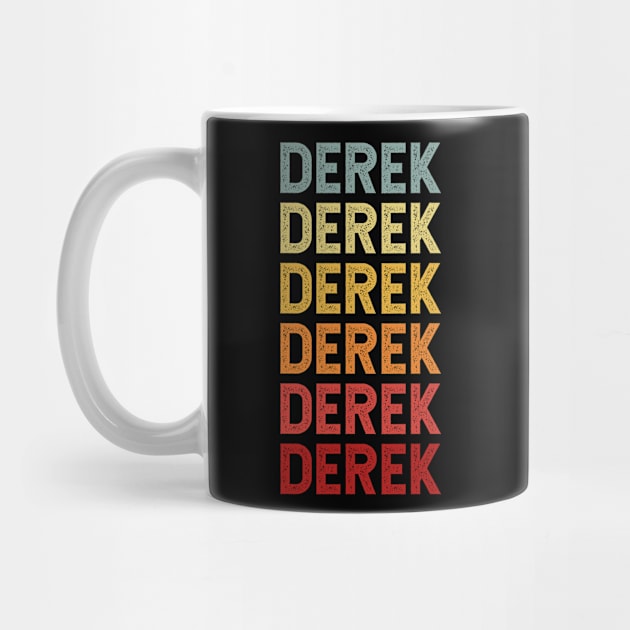 Derek Name Vintage Retro Gift Named Derek by CoolDesignsDz